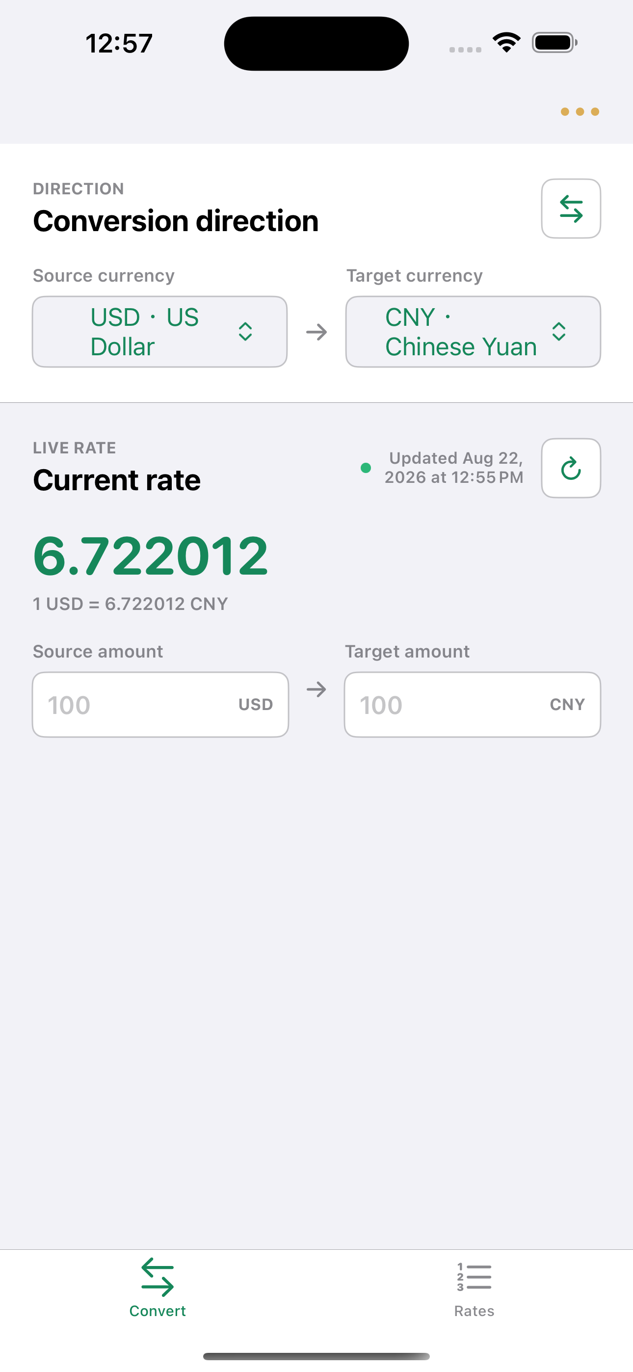 Currency Converter with exchange rates
